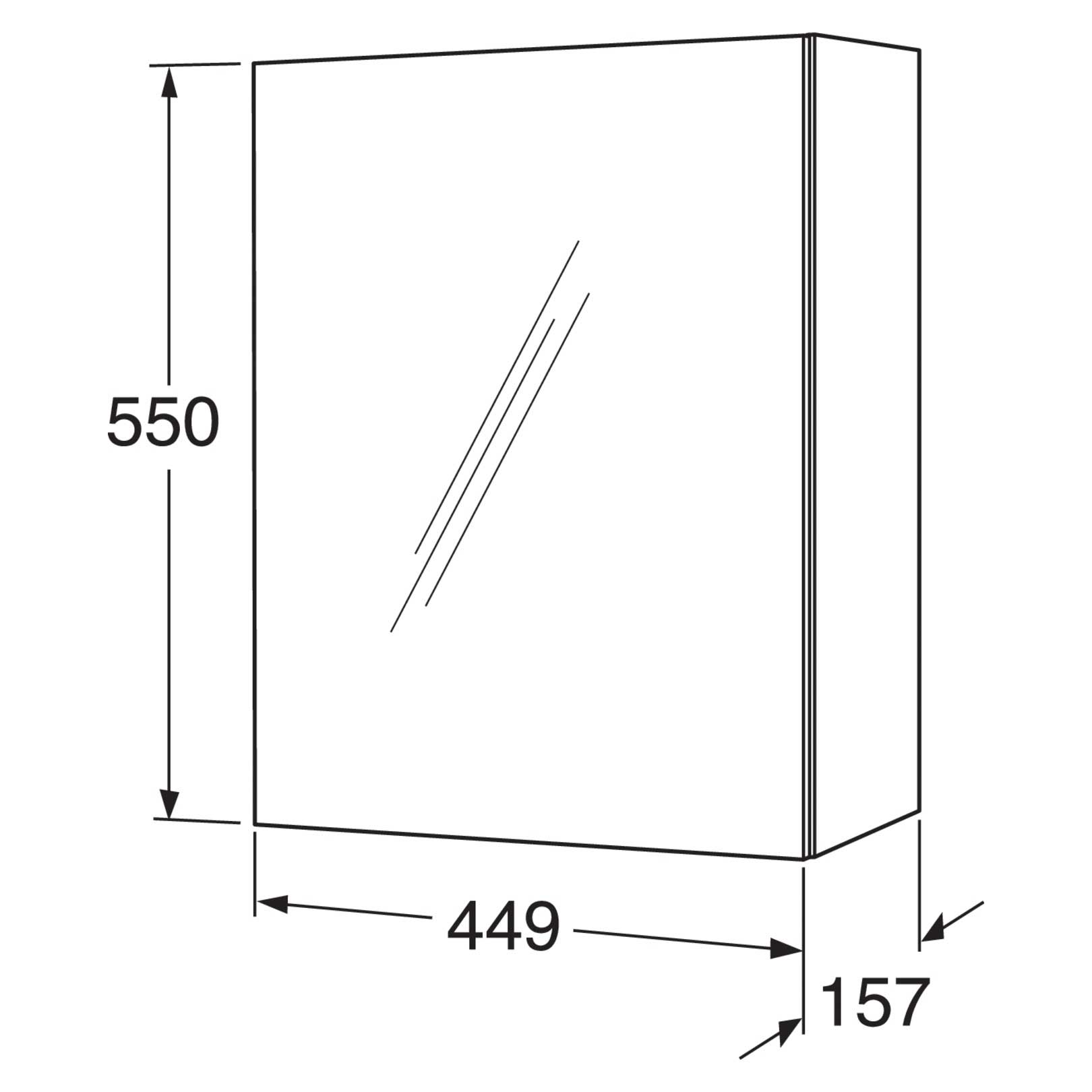 Spegelskåp Gustavsberg Graphic Base 45 cm B: 45 cm
