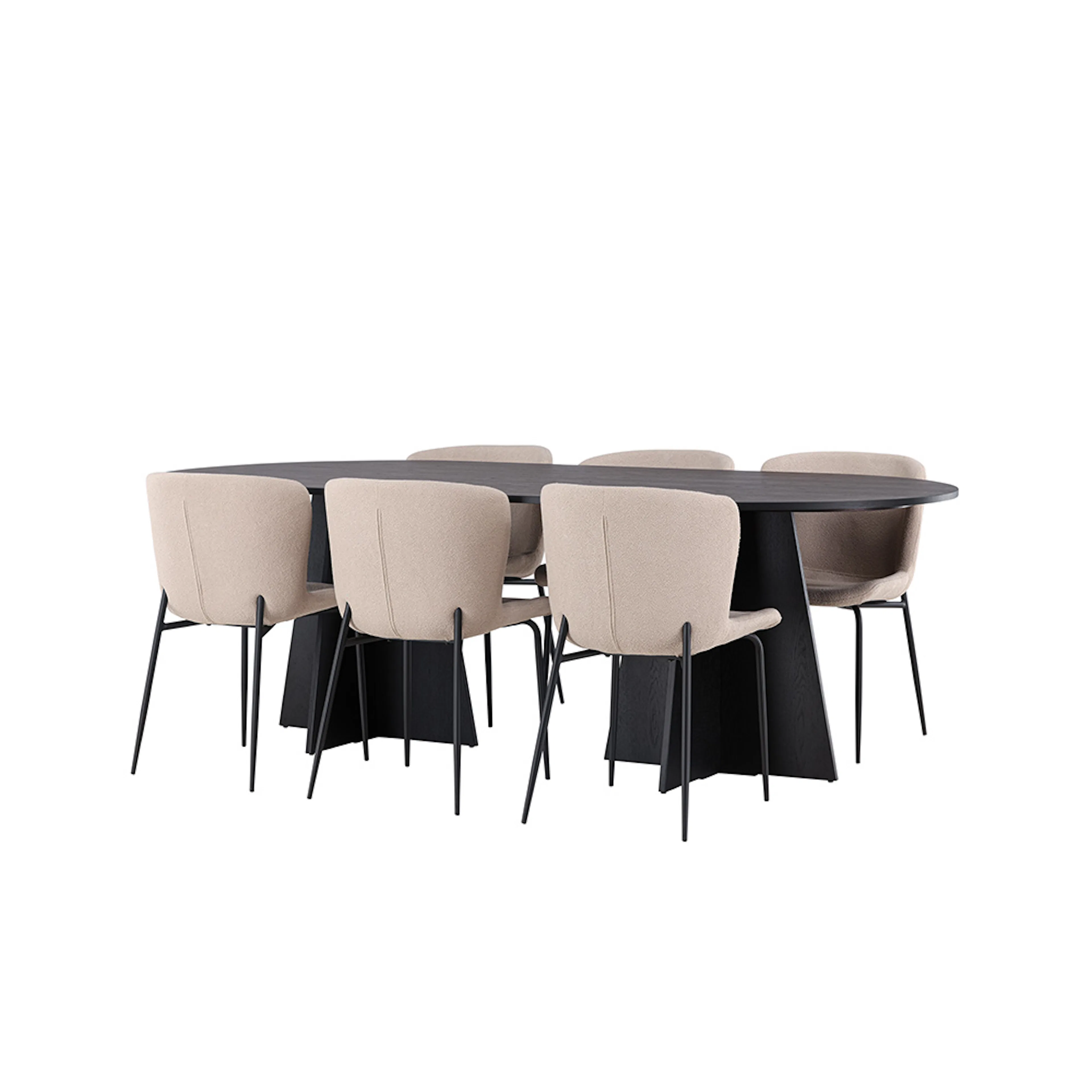 Matgrupp Venture Home Bootcut Oval med 6 Modesto Stolar