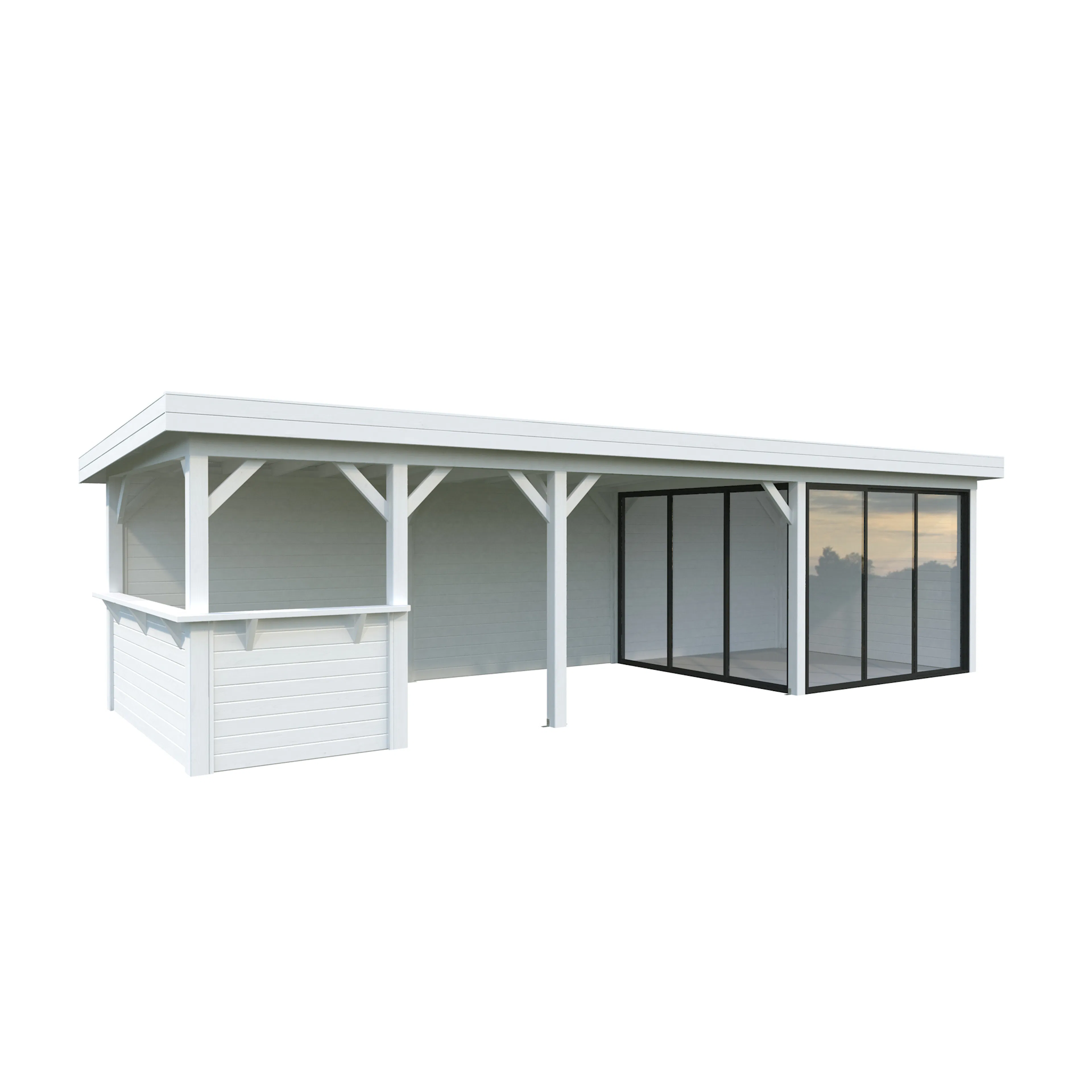 Lenna 24,9 m2 Set 715 Slide Plus PNT9016W5 Målad vit RAL9016