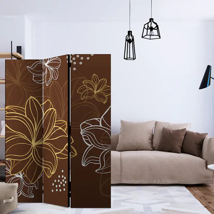 Rumsavdelare Skärmvägg Arkiio Autumnal Flora 135x172 cm