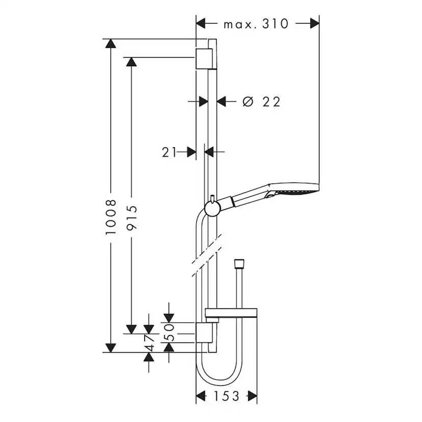 Duschset Hansgrohe Raindance Select S 120 3jet 90 cm