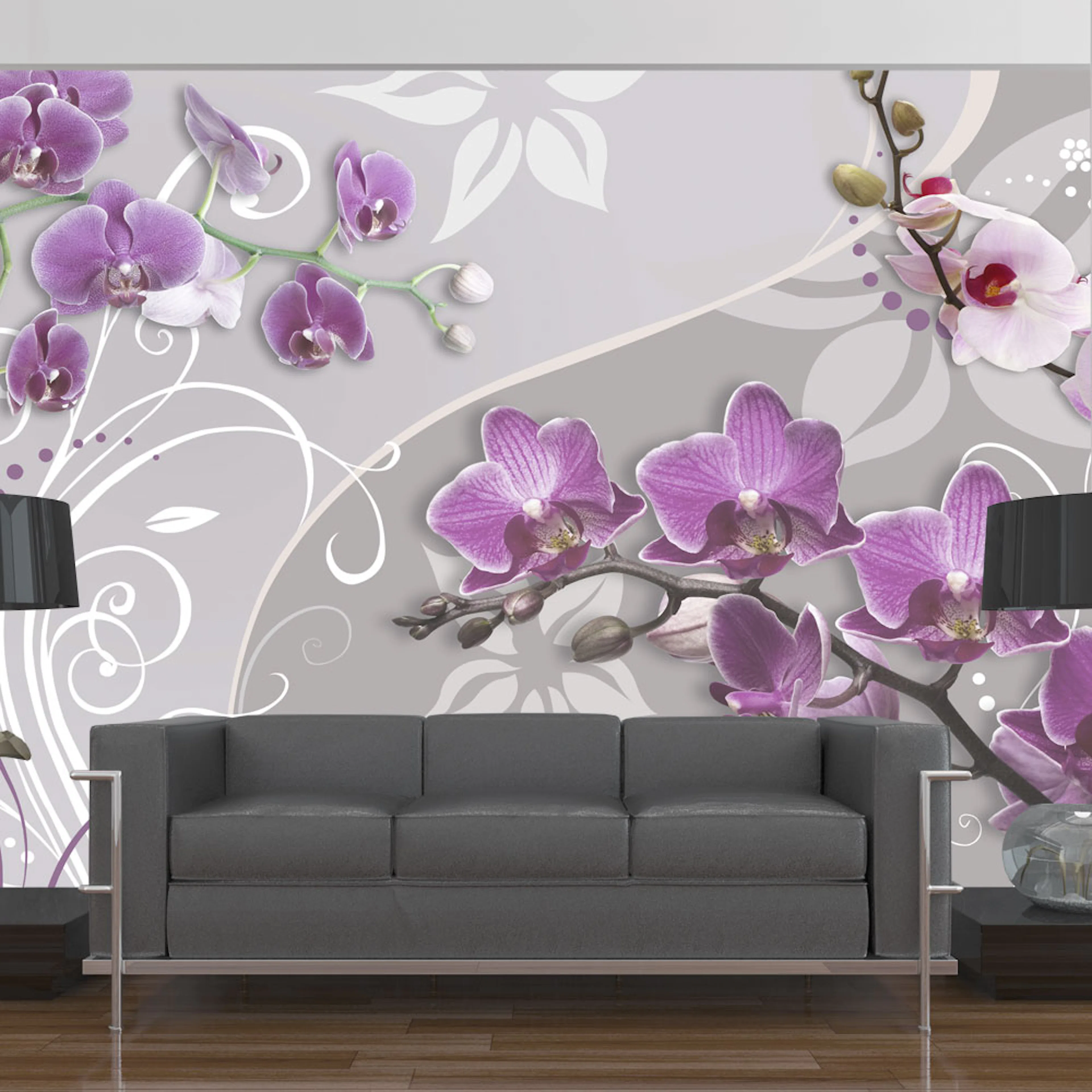 Fototapet Arkiio Flight Of Purple Orchids