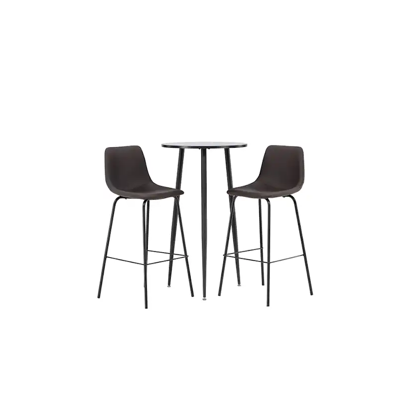 Matgrupp Venture Home Plaza Ø60 cm med 2 st Alexi stolar