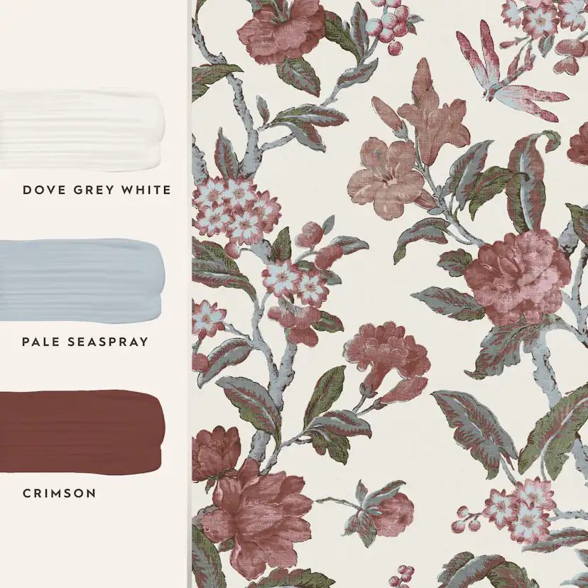 Tapet Laura Ashley Minera Crimson Röd 118488