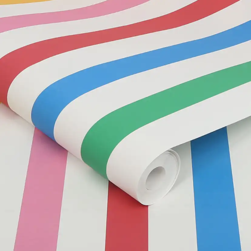 Tapet Joules Country Critters Chunky Stripe White/rainbow