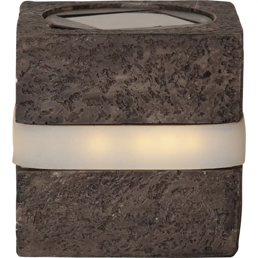 Solcellsdekoration Star Trading Stone Cube 8 cm MrkGr