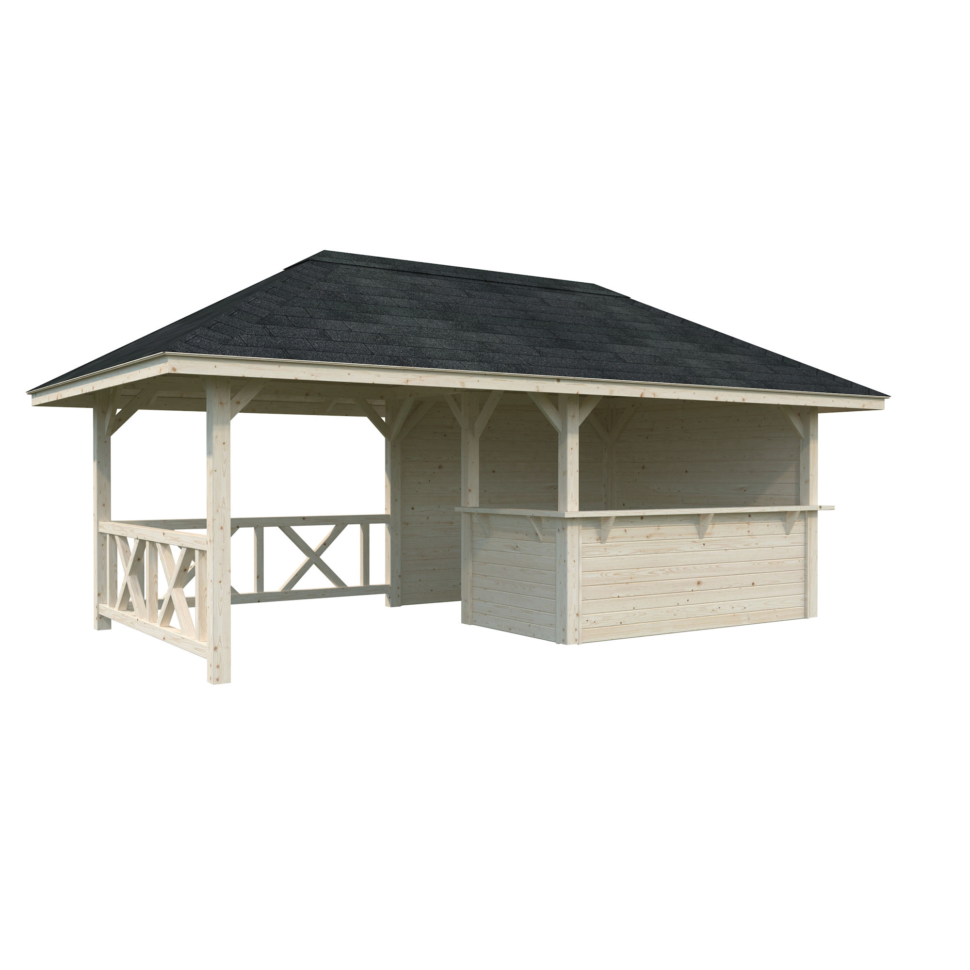Bianca 16,6 m2 Set3 brun impregnerad Färg: Brun impregnerad