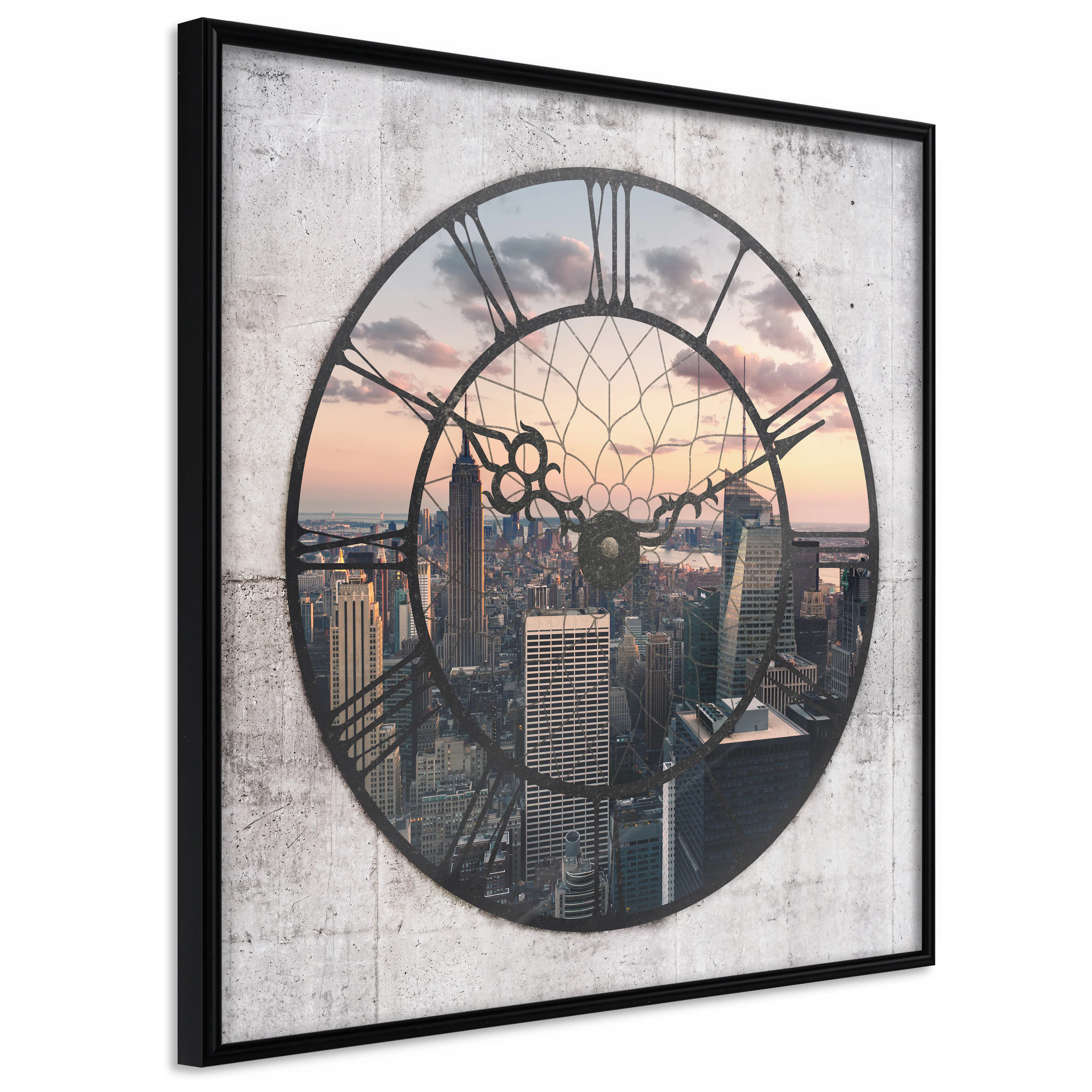 Affisch - Space of Time - Square [Poster] 20x20 Svart ram, 20x20 cm