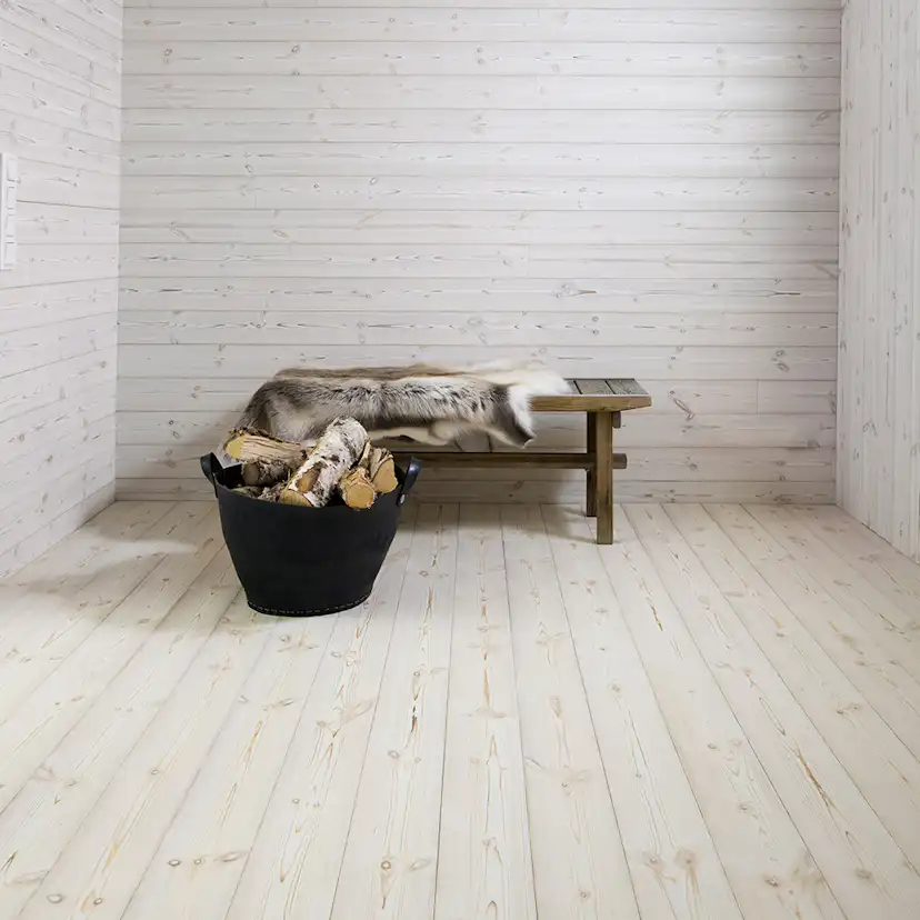 Trägolv Antik Vit Furu, Plank - 14x135 mm 135x14 mm