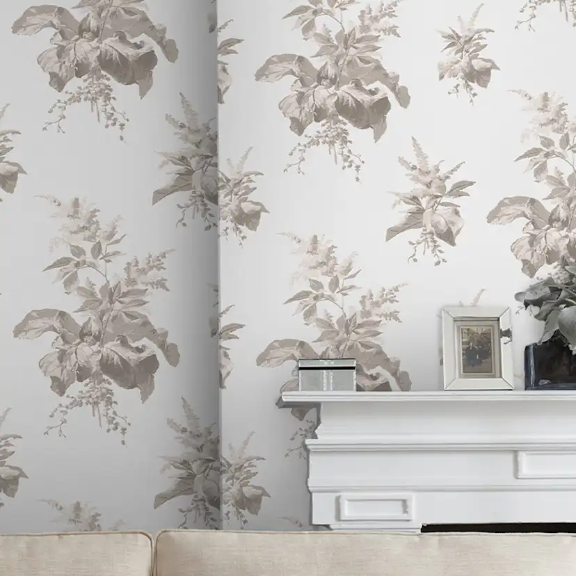 Tapet Laura Ashley Narberth Dove 119850 EasyUp, Mönstrad Grå