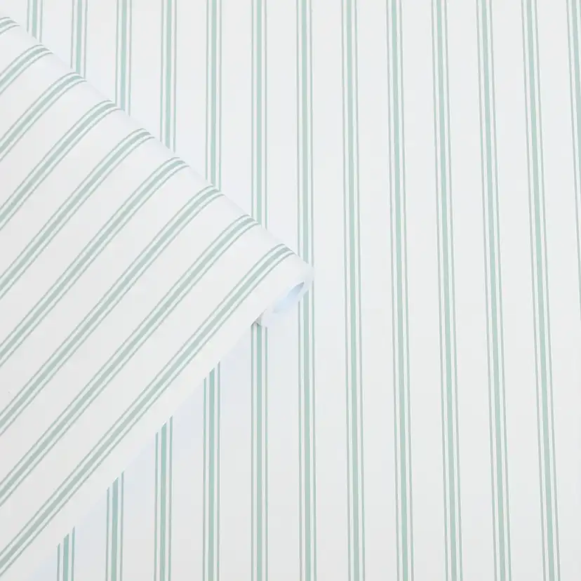 Tapet Laura Ashley Farnworth Stripe Sage Grön 118483
