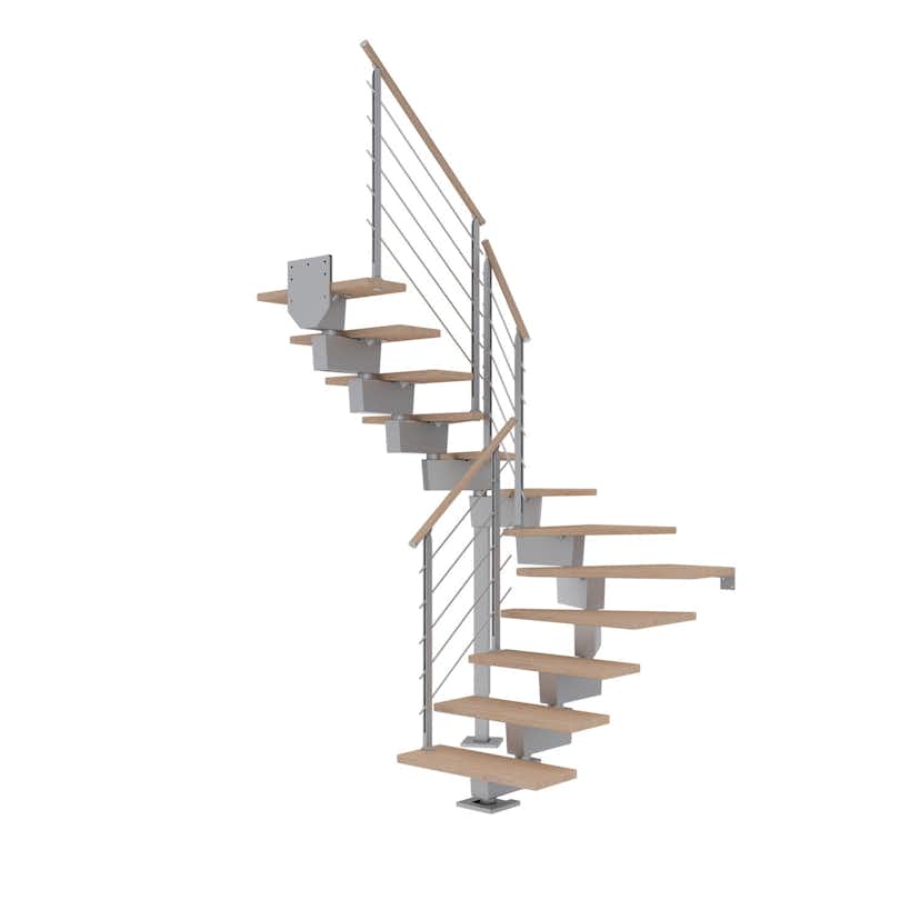 Vinkeltrappa Dolle Dubai Ek Vit Oljad 1/2 Design