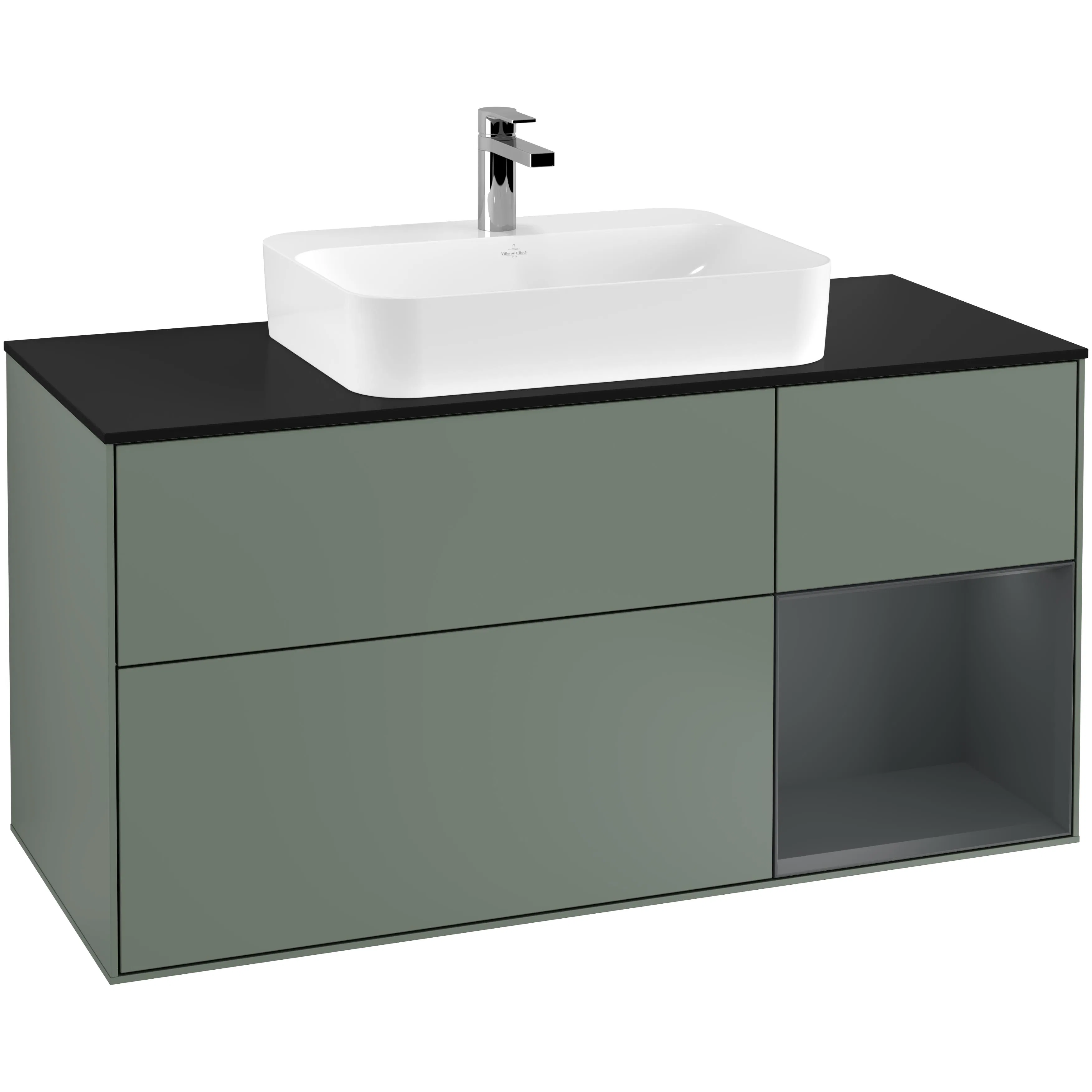 Tvättställsskåp Villeroy & Boch Finion med 3 Lådor Hylla och Bänkskiva för Ytmonterat Tvättställ