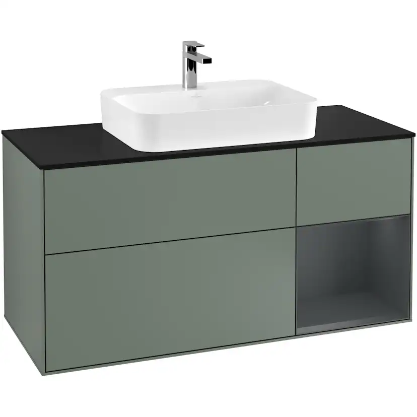 Tvättställsskåp Villeroy & Boch Finion med 3 Lådor Hylla och Bänkskiva för Ytmonterat Tvättställ