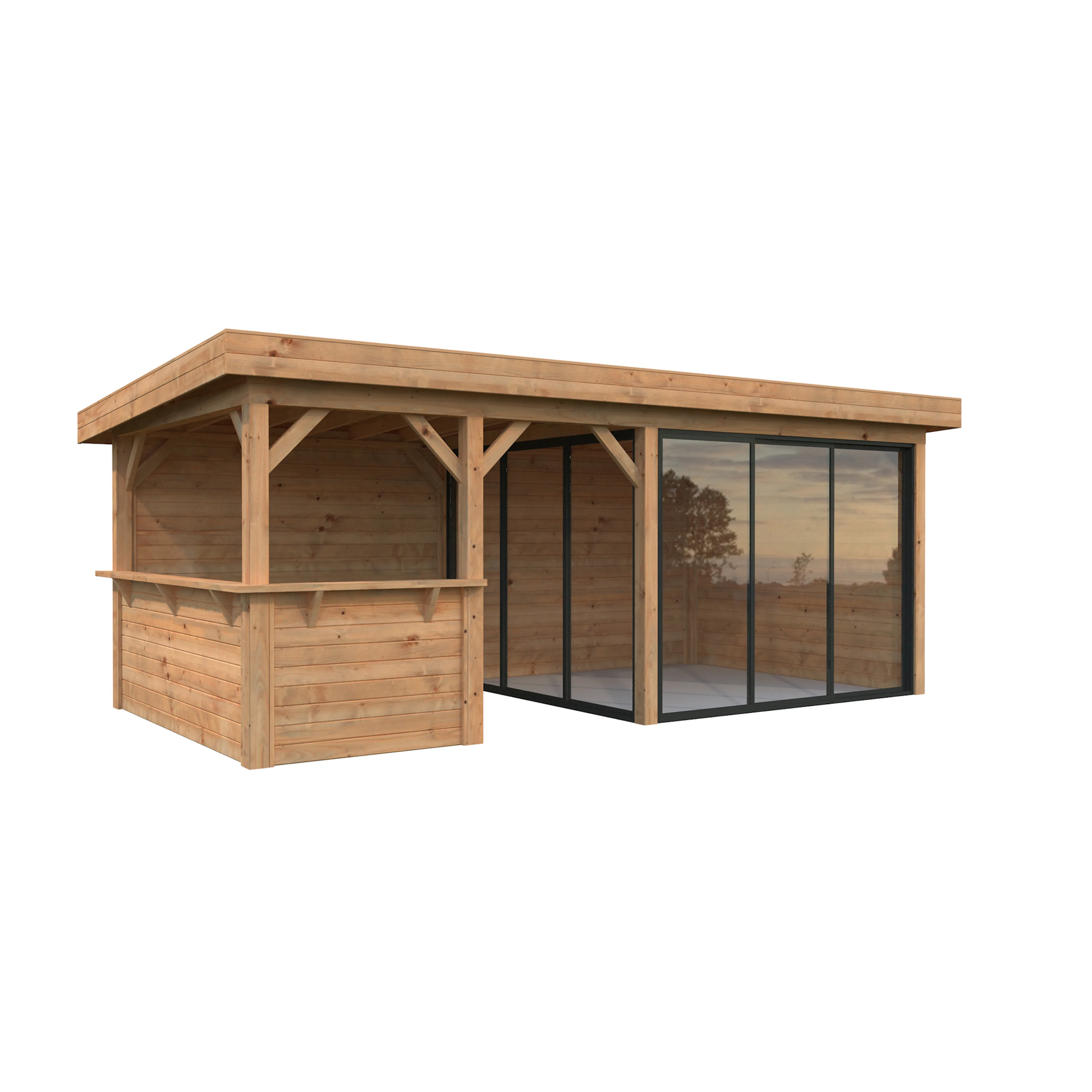Lenna 16,6 m2 Set 707 Slide Plus BNDIP Brun impregnerad