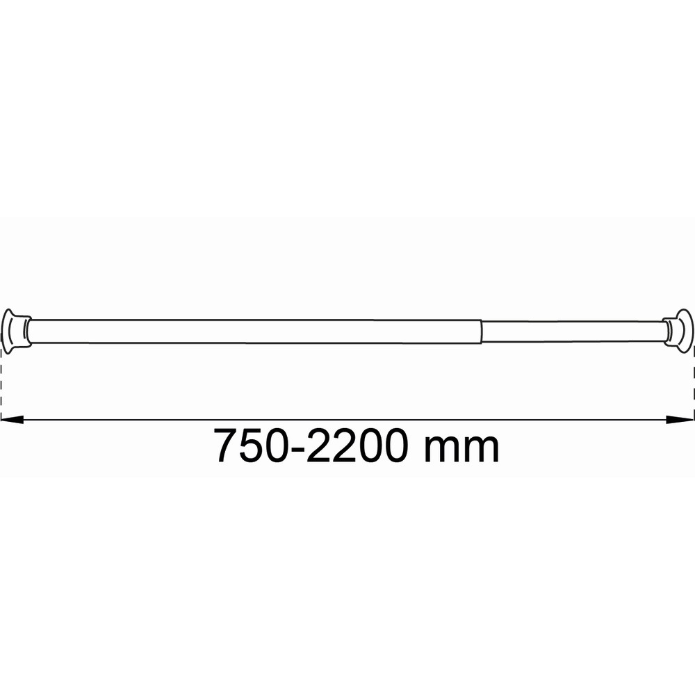 Duschstång Habo 750-2200 mm