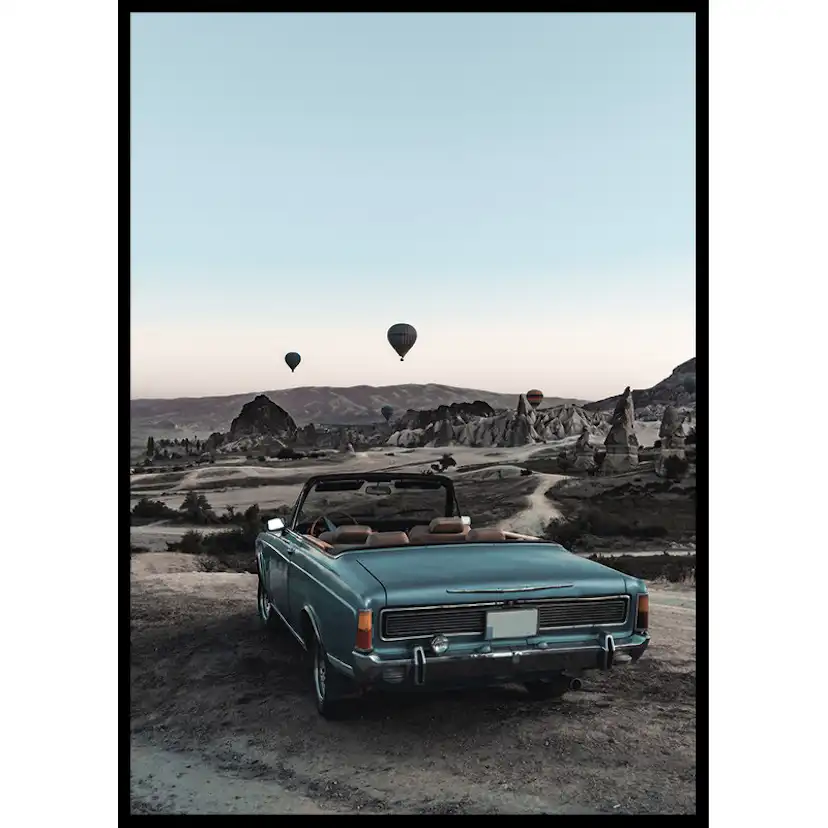 Poster Gallerix Vintage Car Lookout Point