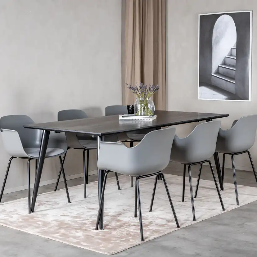 Matgrupp Venture Home Dipp med 6 Comfort Plastic stolar
