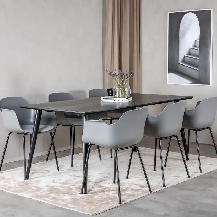 Matgrupp Venture Home Dipp med 6 Comfort Plastic stolar