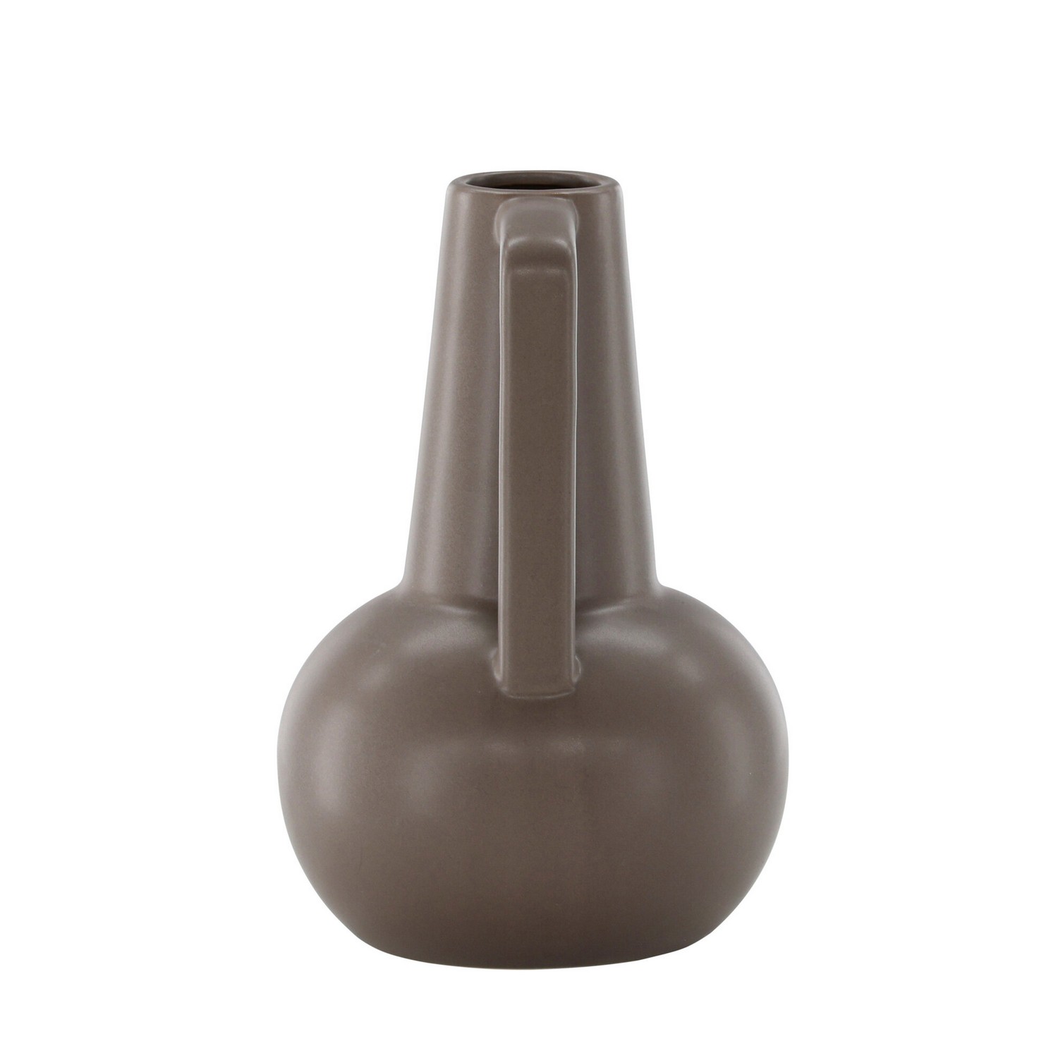 Lane Vase - Matte Brown - 15*15*22cm Svart