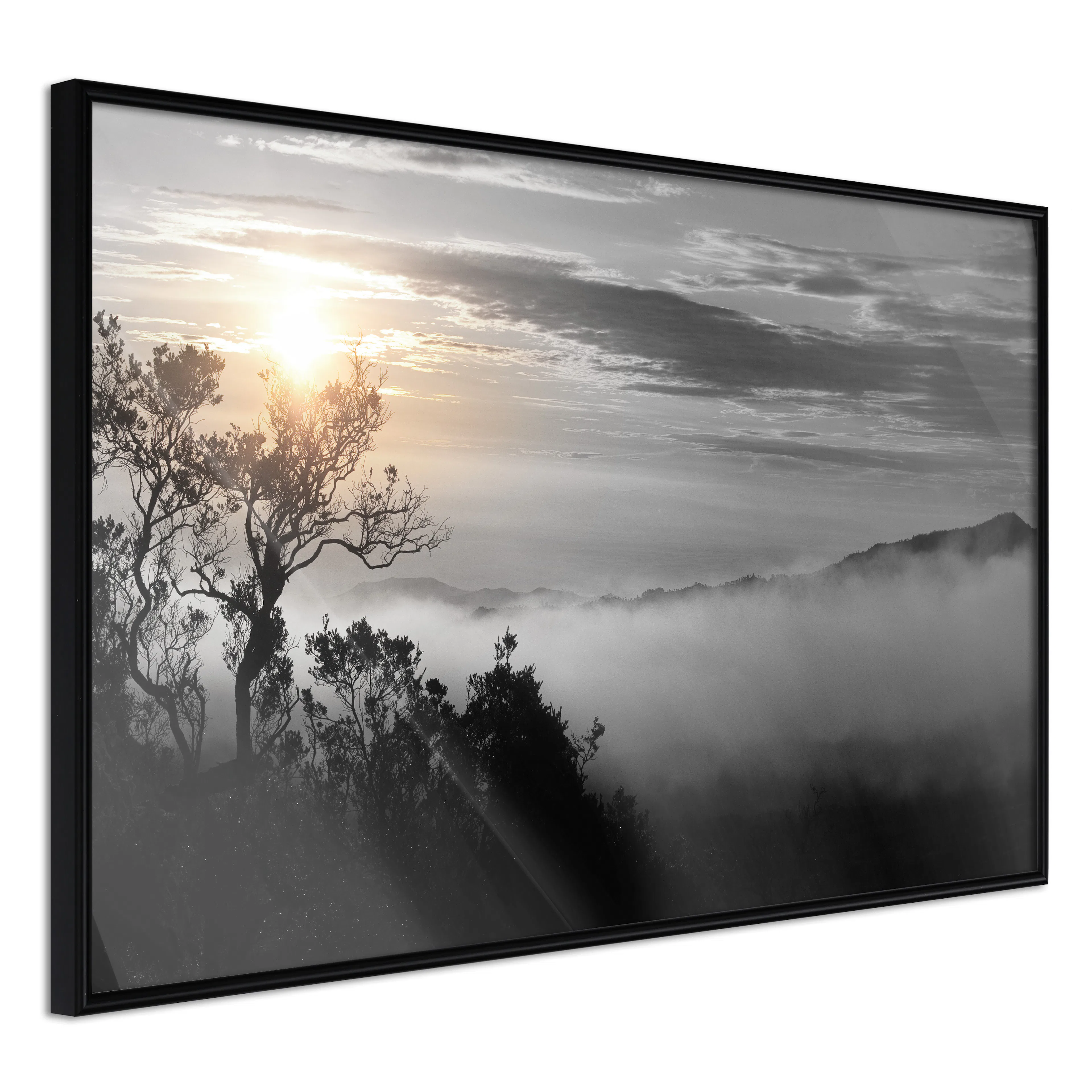 Affisch - Sunrise [Poster] 60x40 Svart ram, 60x40 cm
