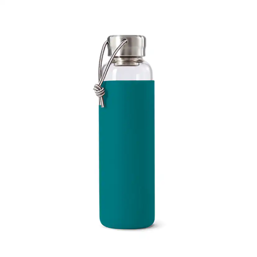 Flaska black+blum Glas Rubber 600 ml Campingvattenflaska