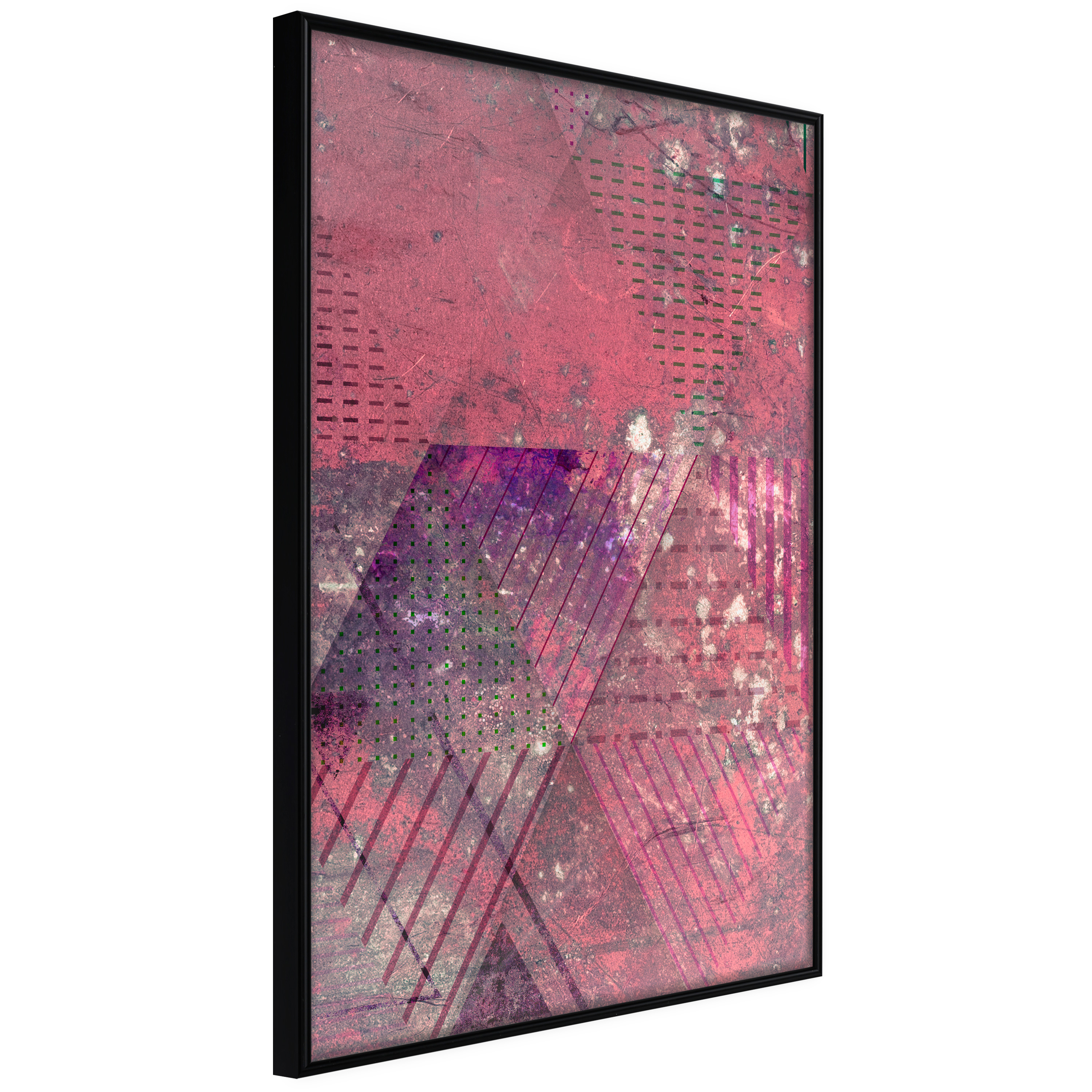 Affisch - Crimson Abstraction [Poster] 20x30 Svart ram, 20x30 cm