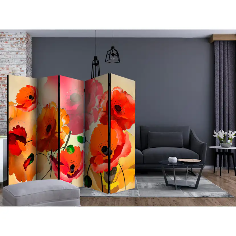 Rumsavdelare Arkiio Velvet Poppies II 225x172 cm