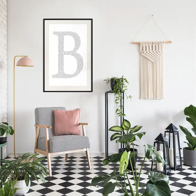 Poster Artgeist Affisch Letter B