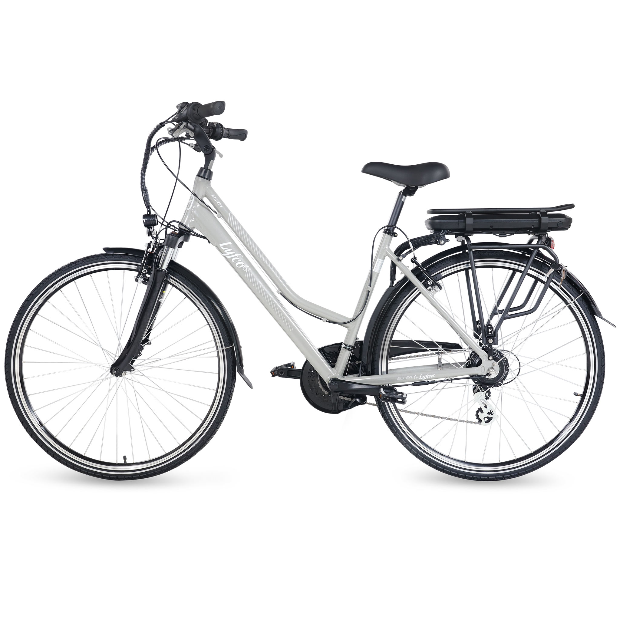 Elcykel Lyfco Dam 28" - Ellen 10,4 Ah Silver