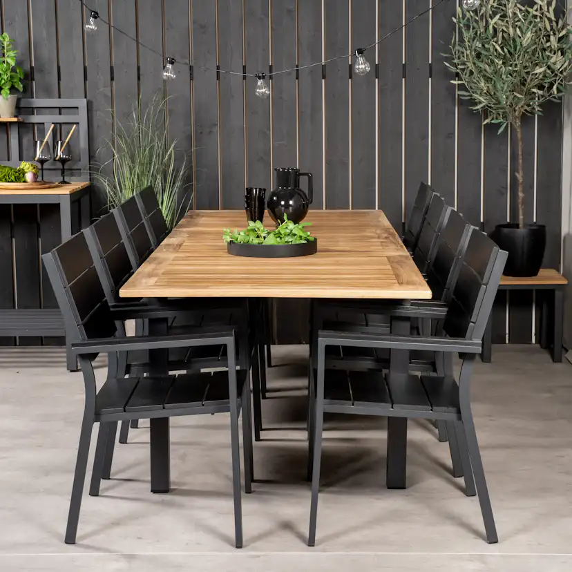 Matgrupp Venture Home Perla 160/240 med 8 Lova Matstolar