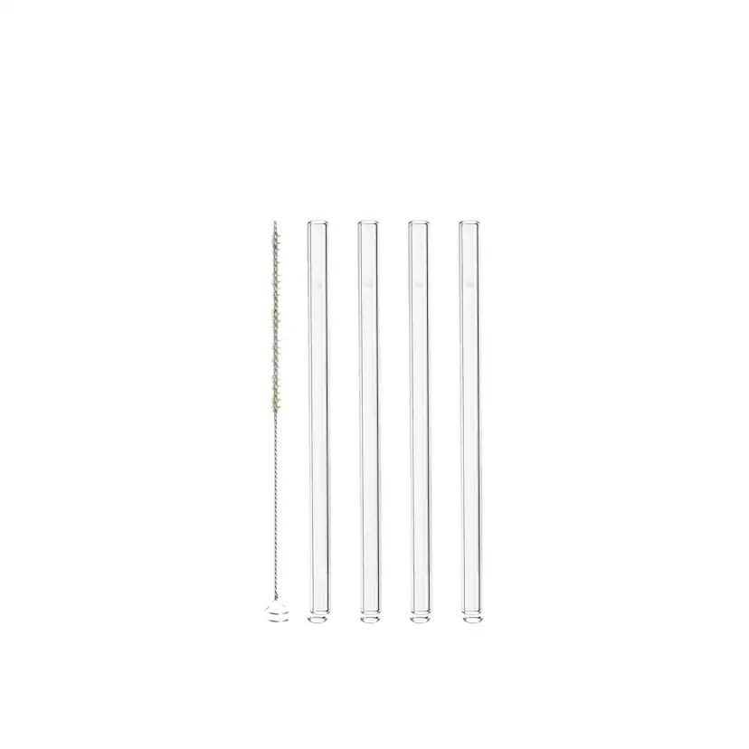 Sugrör Leonardo Glas 4-pack med Borste