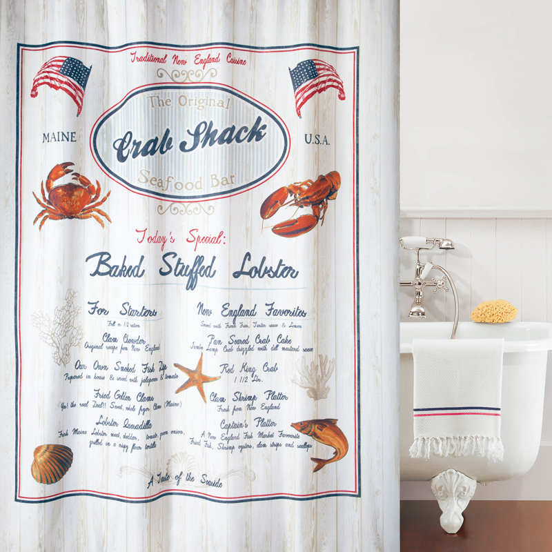 Duschdraperi Spirella Crab Snack 180x200