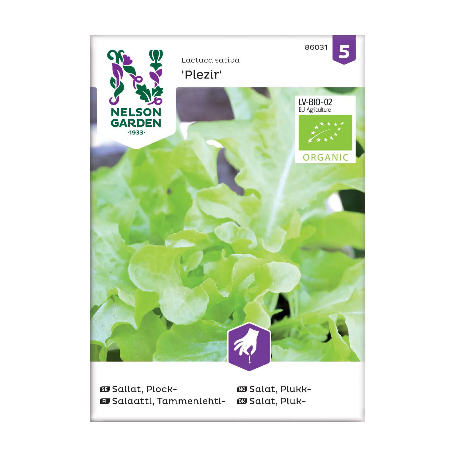 Frö Plocksallat Nelson Garden Plezir Organic