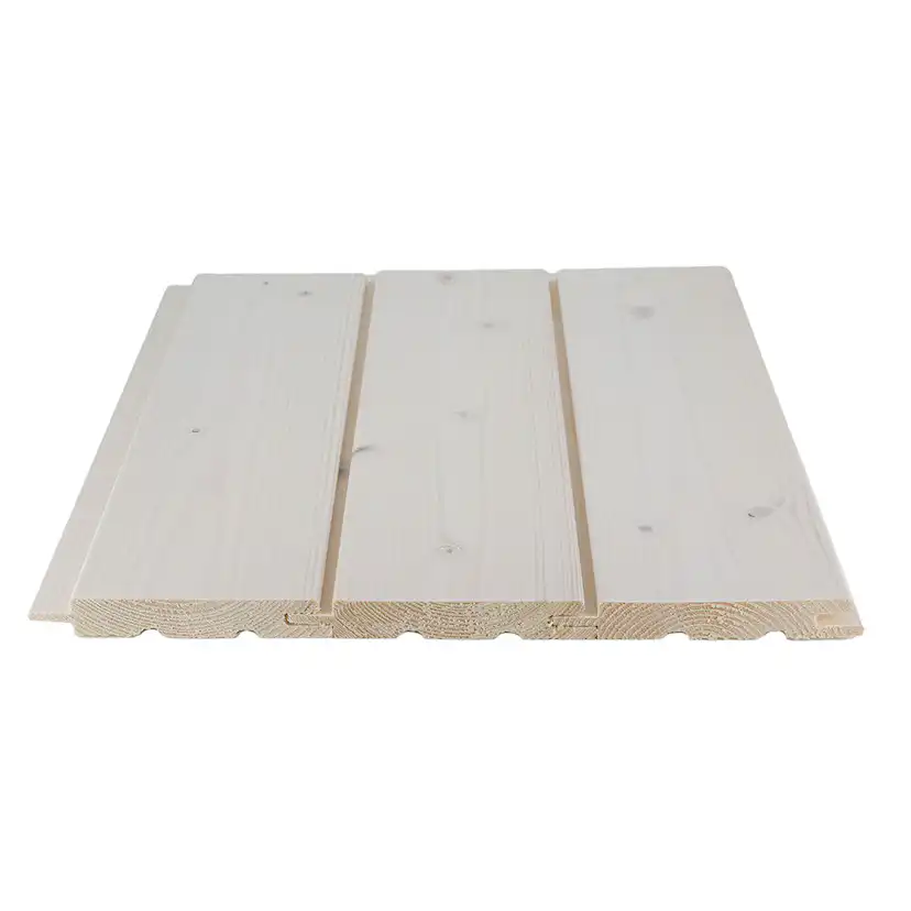 Bastupanel - Gran - Bastuskyddad vit Vit