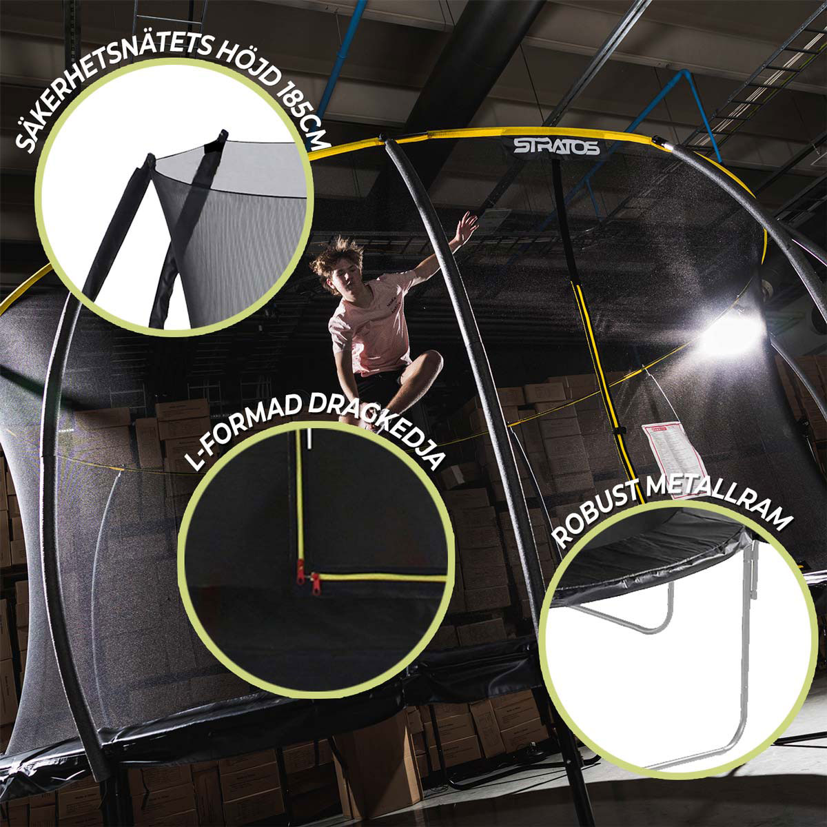 STRATOS TRAMPOLINE 366CM/12FT L: 366 cm