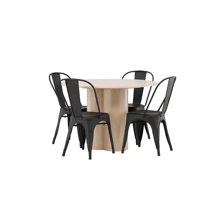 Matgrupp Venture Home Olivia med 4 Tempe Stolar
