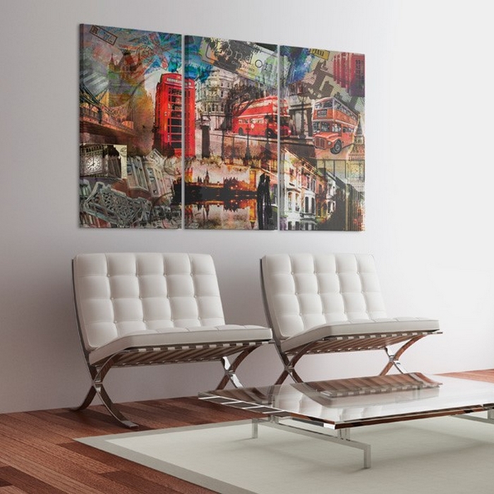 Tavla Arkiio London Collage Triptych