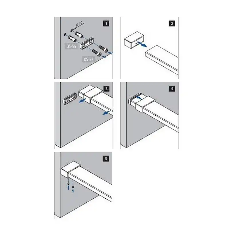 Väggfäste Herrljunga Ledstångsfabrik till Överliggare 4900 Utomhus