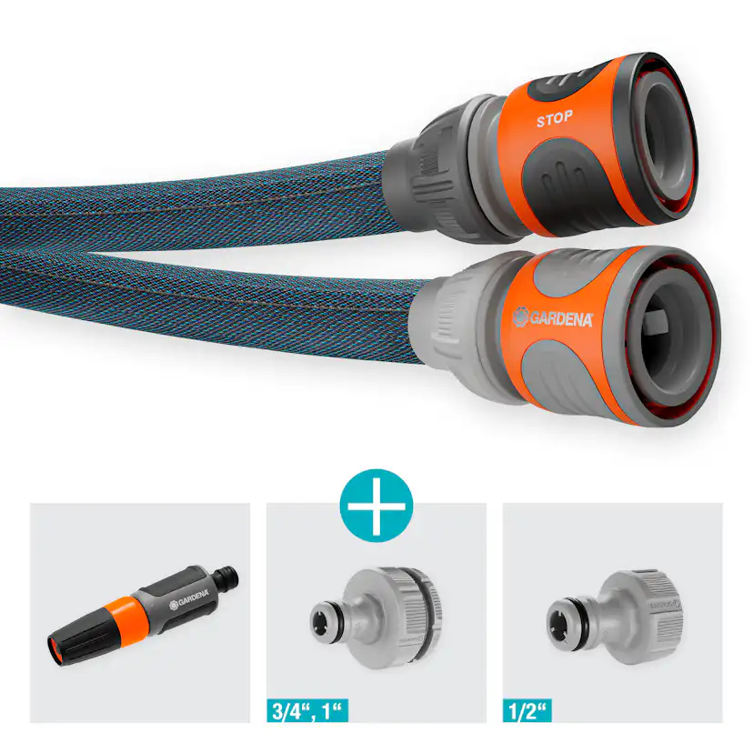 Textilslang Liano™ Xtreme 20 m Set med strålmunstycke
