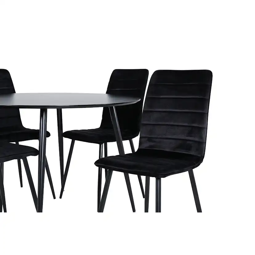 Matgrupp Venture Home Silvia med 4 Walerina Stolar Sammet
