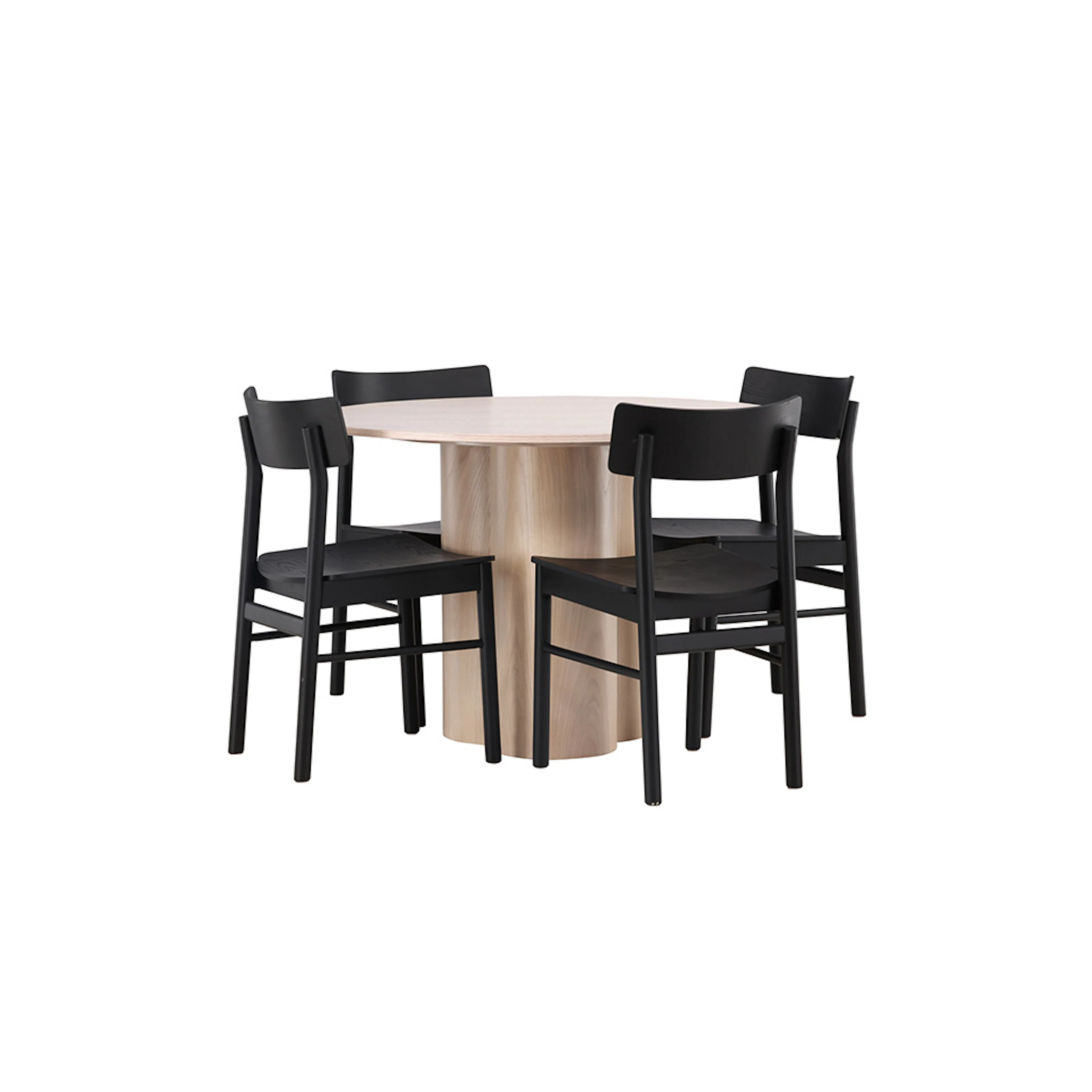 Matgrupp Venture Home Olivia Ø 110 cm med 4 Montros Stolar