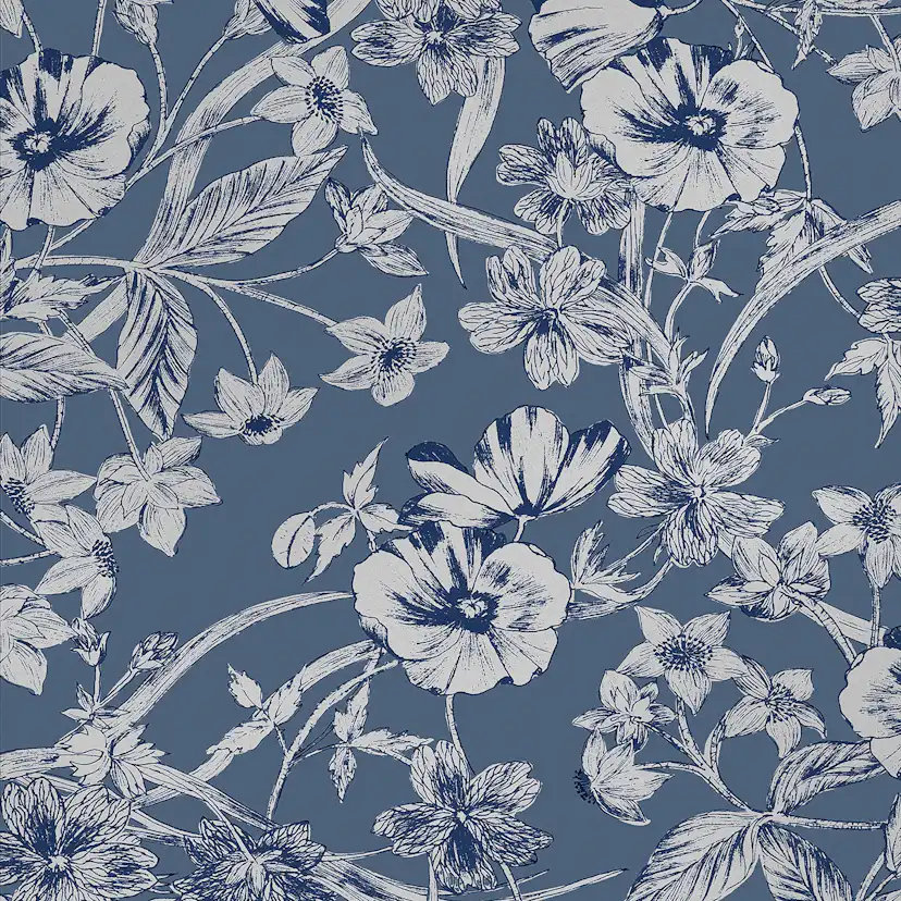 Tapet Laura Ashley Summerhill Midnight Blå 118486
