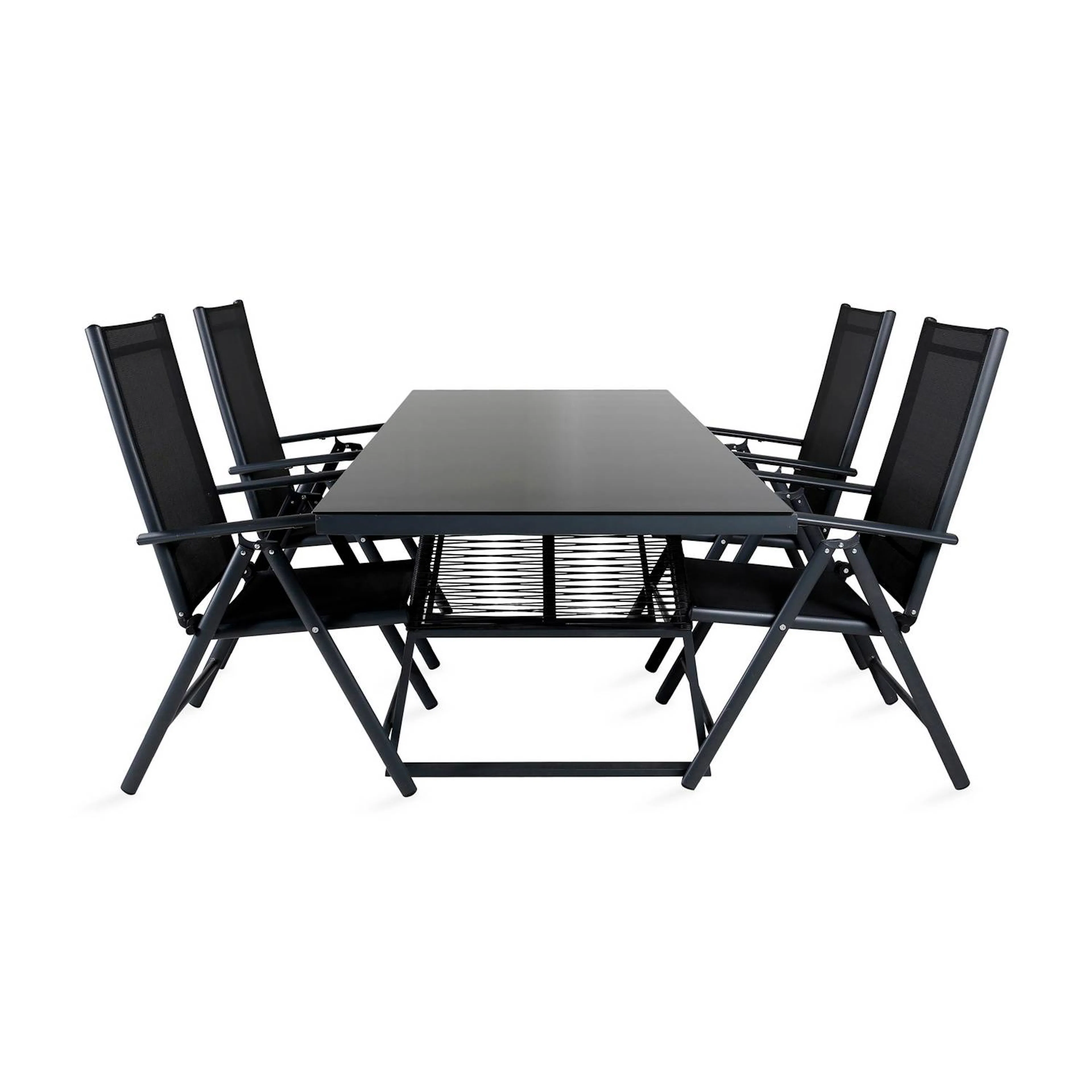 Matgrupp Venture Home Dallas Matgrupp Utomhus 193cm med 4 Break Positionsstolar