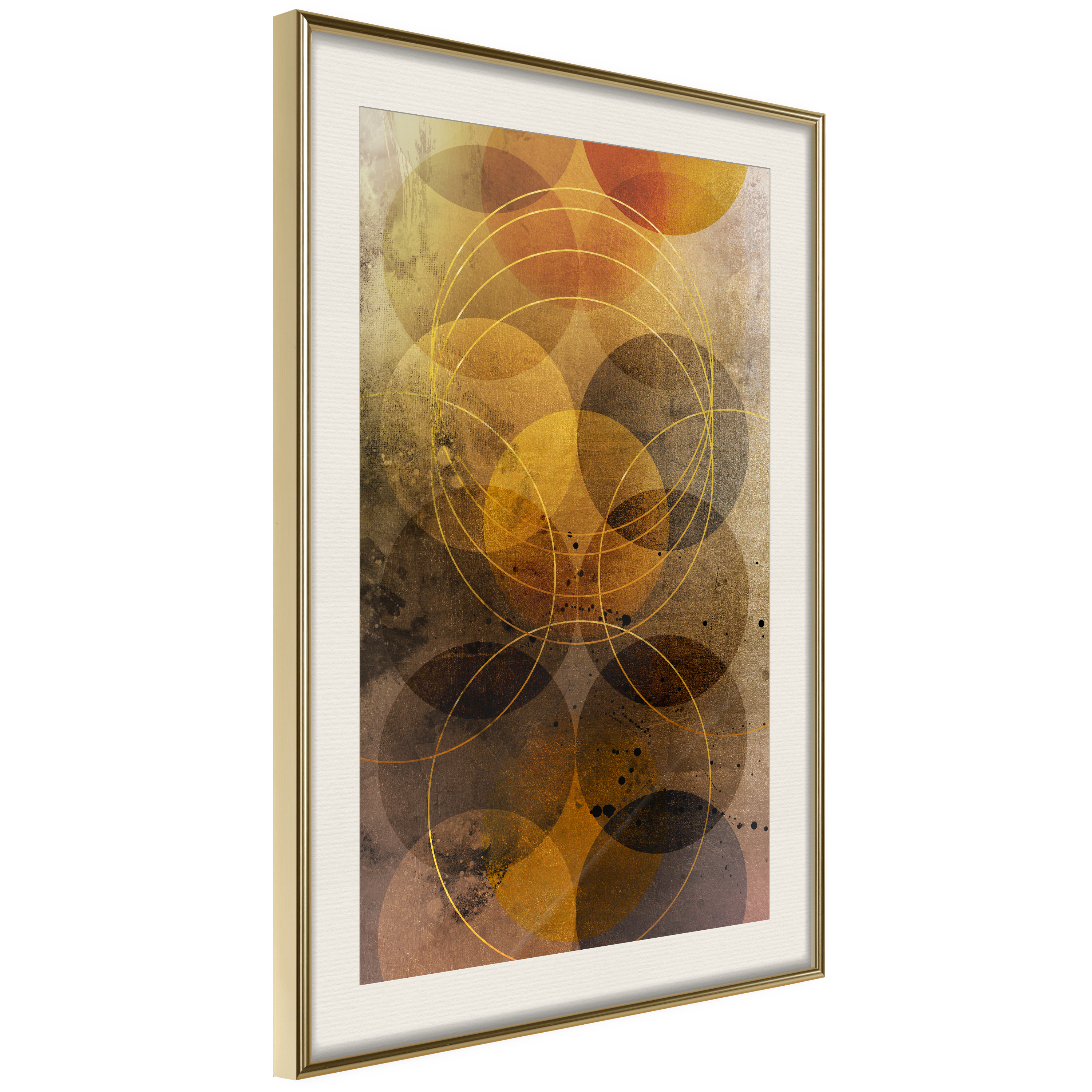 Affisch - Sun Journey [Poster] 40x60 Guld ram med passepartout, 40x60 cm