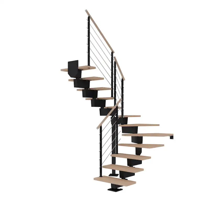 DUBAI ek vit oljad 1/2 9005 DESIGN 13T 80W Svart, Max Takhöjd: 2380-2940 mm, Antal Steg: 13 st