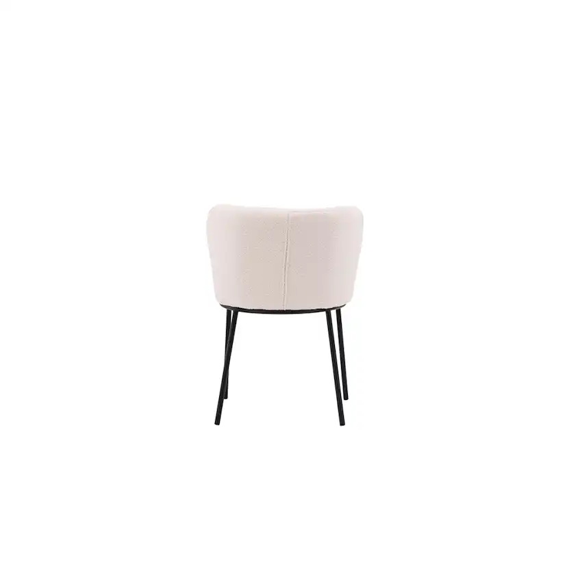 Matstol Venture Home Edina Vit Stol i Boucle 2 st