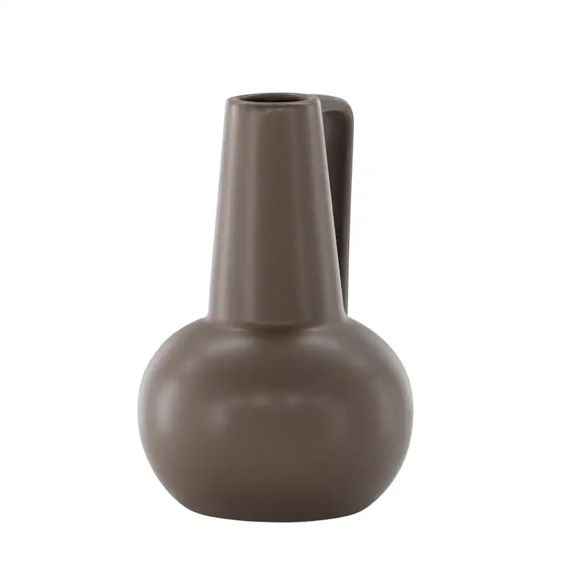 Lane Vase - Matte Brown - 15*15*22cm Svart
