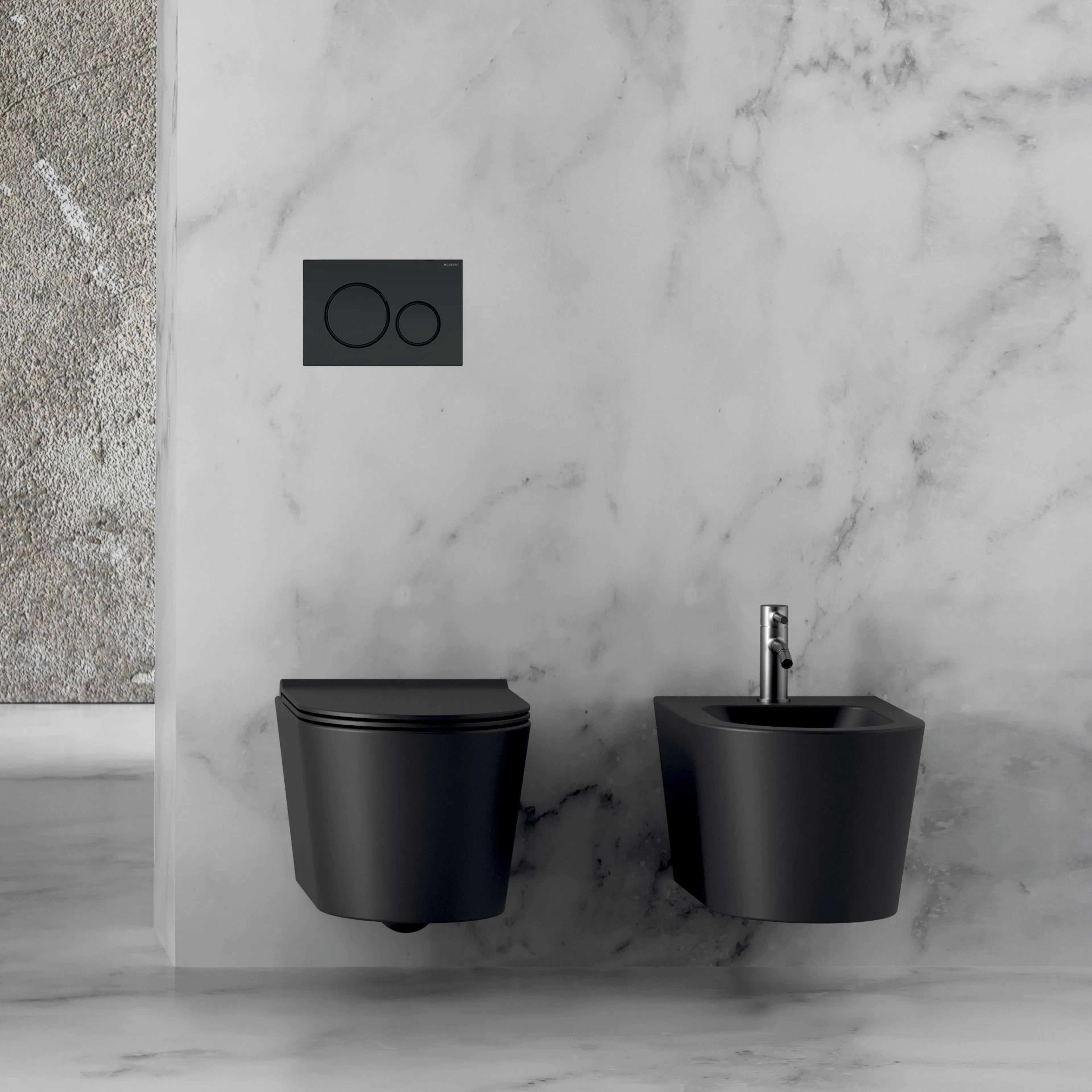 Toalettpaket LH Elba med WC-fixtur och Spolplatta