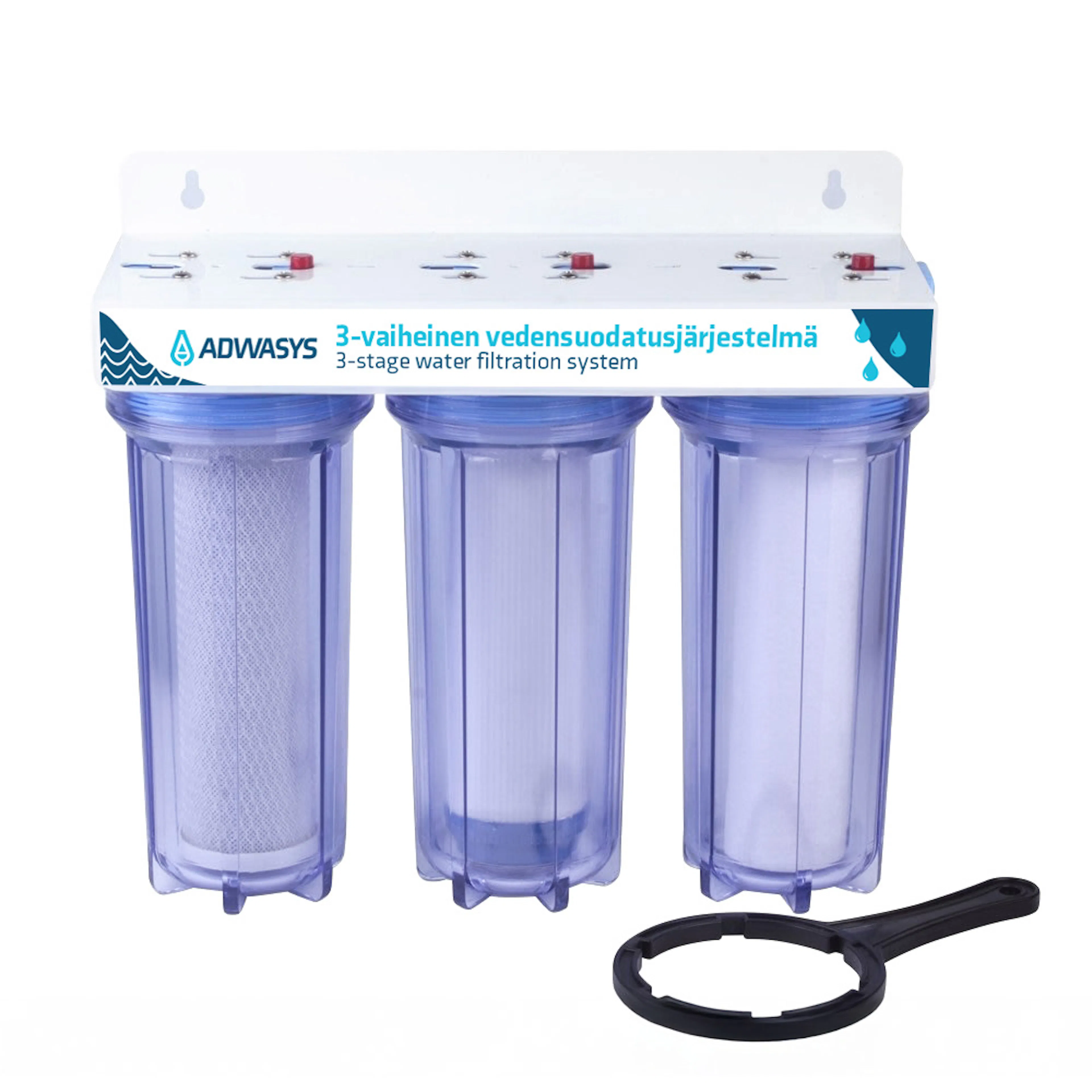 Vattenfilter Adwasys WPA-334 3-Stegs Vattenfiltreringssystem